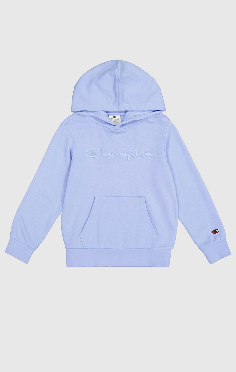 Felpa Ultraleggera in French Terry con Cappuccio e Logo Tono su Tono da Bambino