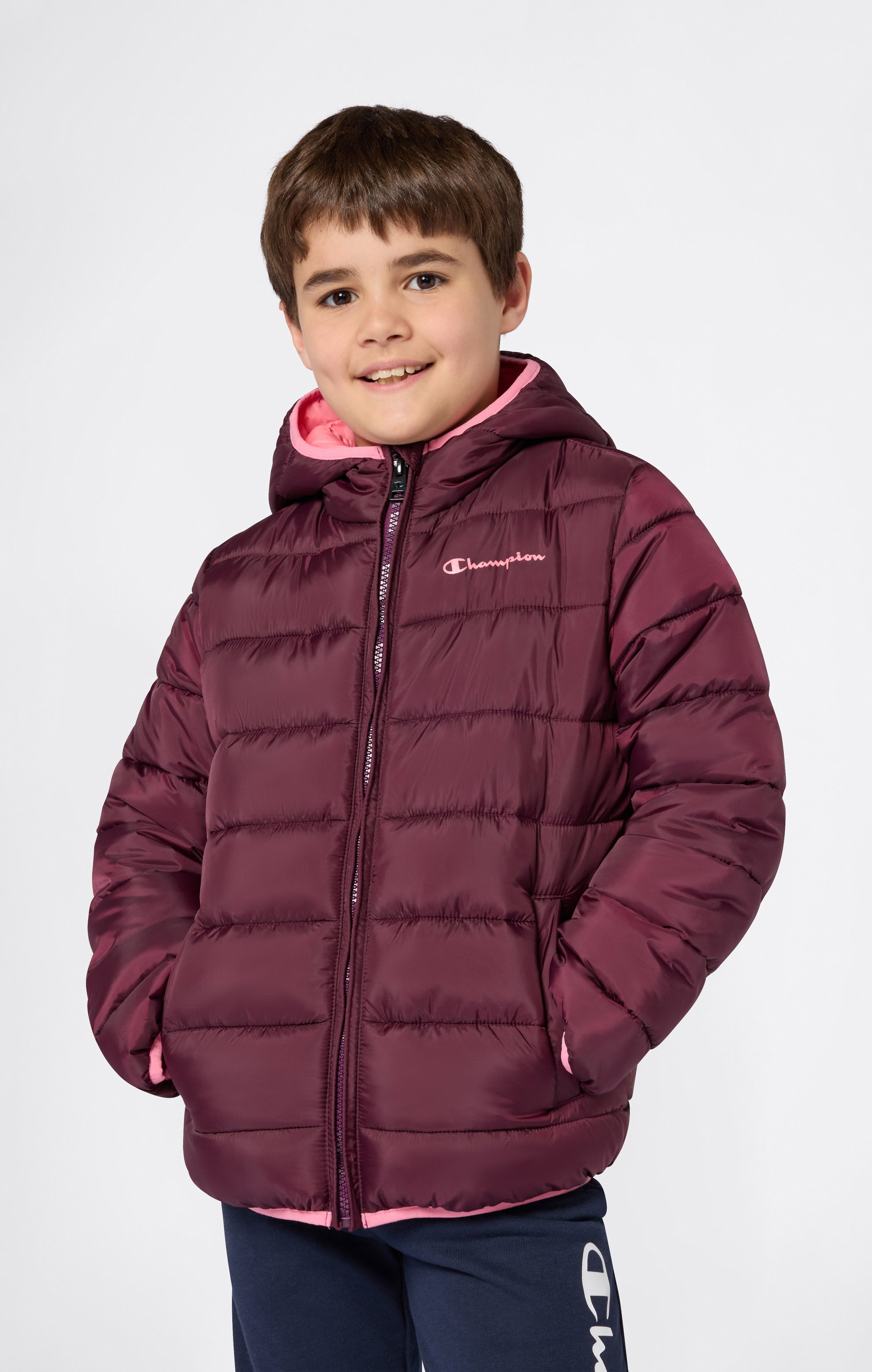 Gepolsterte Jacke mit Kapuze für Kinder