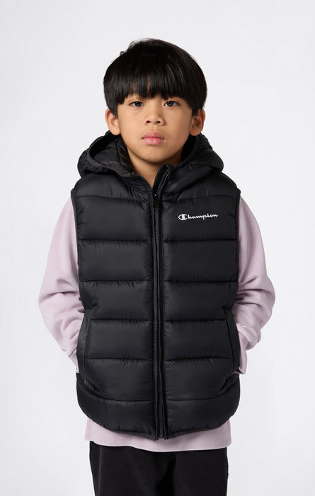 Padded Hooded Vest with Full Zip for Kids
