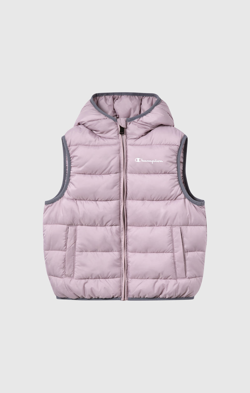 Padded Hooded Vest with Full Zip for Kids