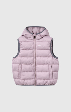 Padded Hooded Vest with Full Zip for Kids