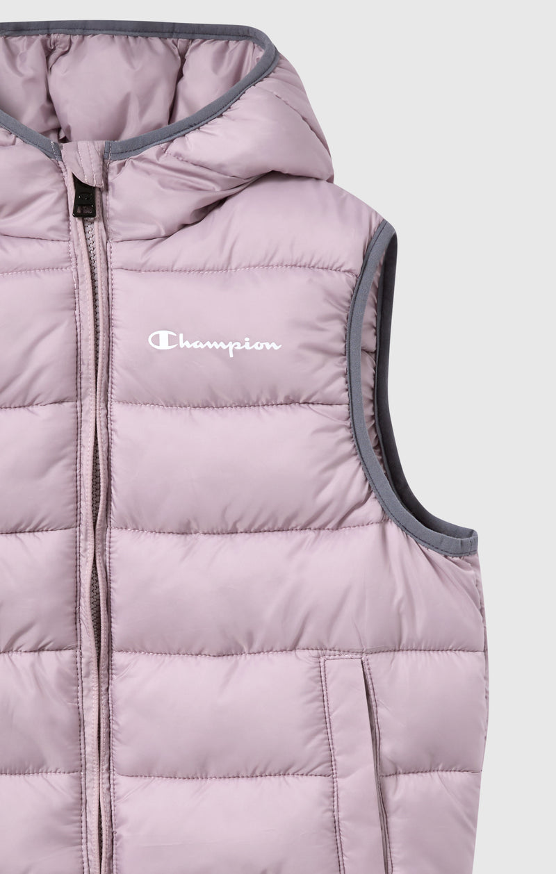 Padded Hooded Vest with Full Zip for Kids