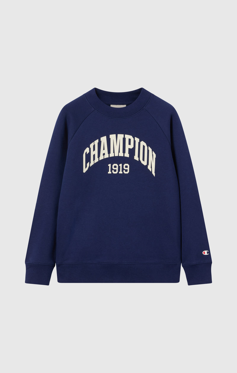 Boys' Fleece Crewneck Sweatshirt navy blue state of play