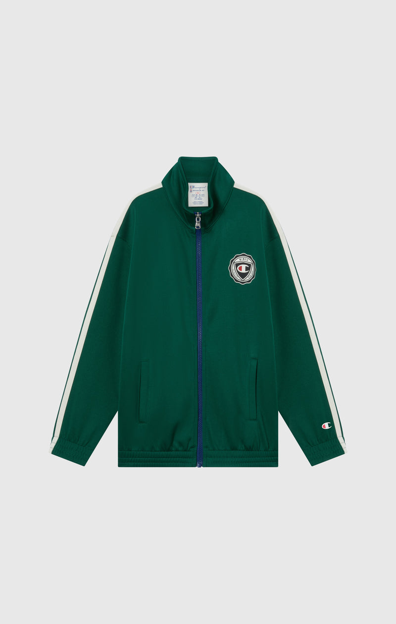 Boys' Full Zip Track Jacket With Patch Logo