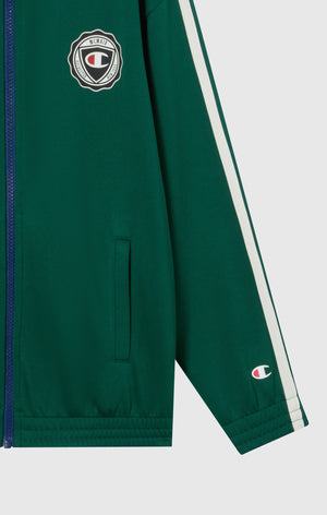 Boys' Full Zip Track Jacket With Patch Logo
