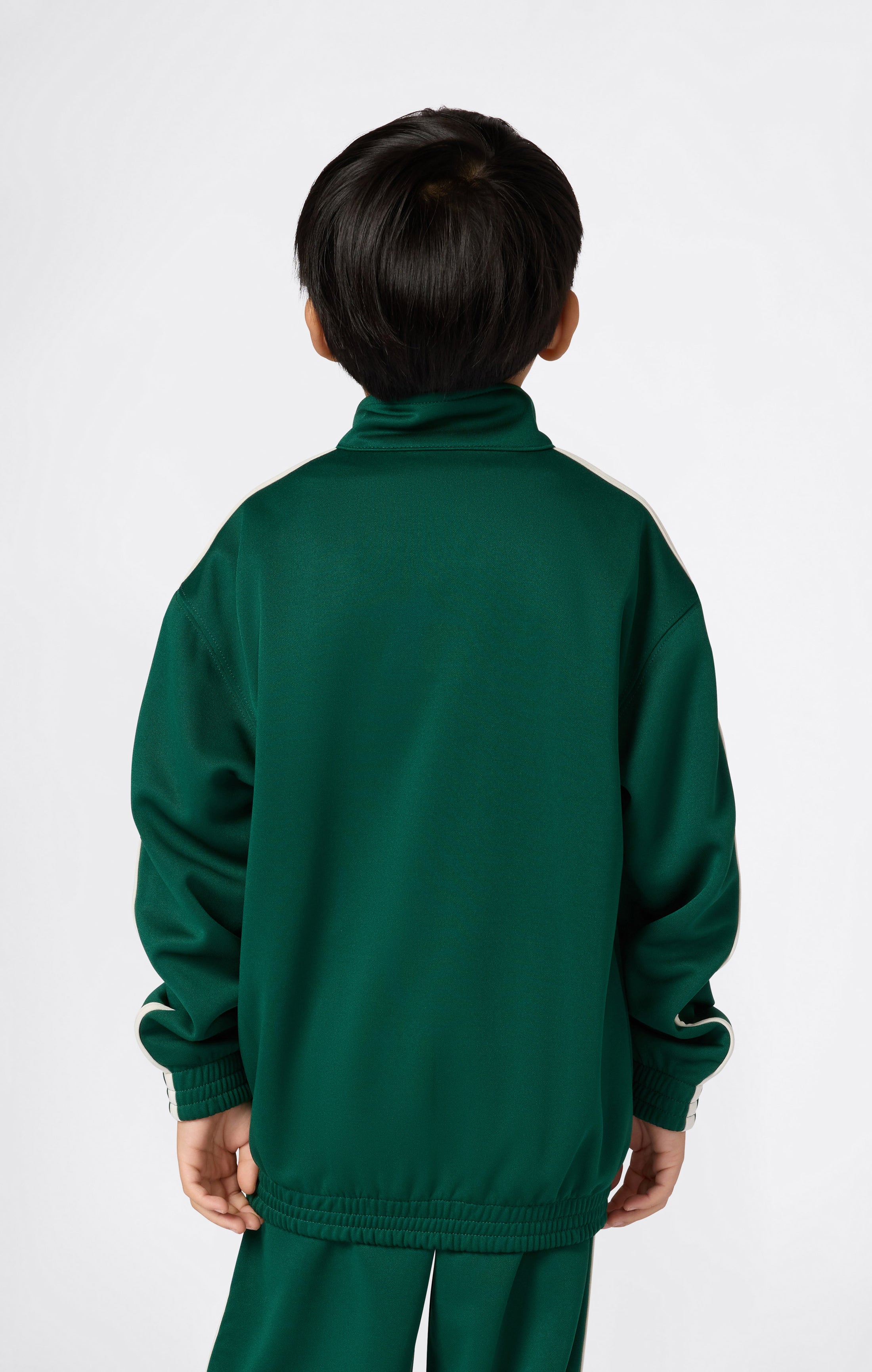 Boys' Full Zip Track Jacket With Patch Logo