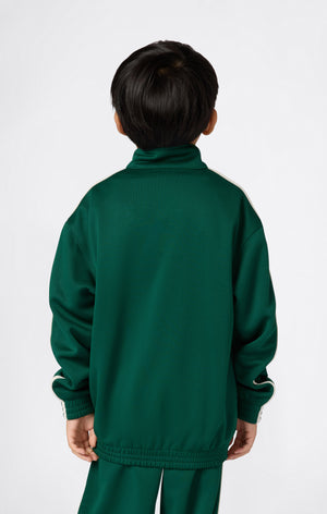 Boys' Full Zip Track Jacket With Patch Logo