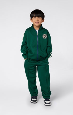 Boys' Full Zip Track Jacket With Patch Logo
