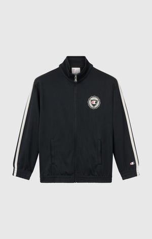 Boys' Full Zip Track Jacket With Patch Logo