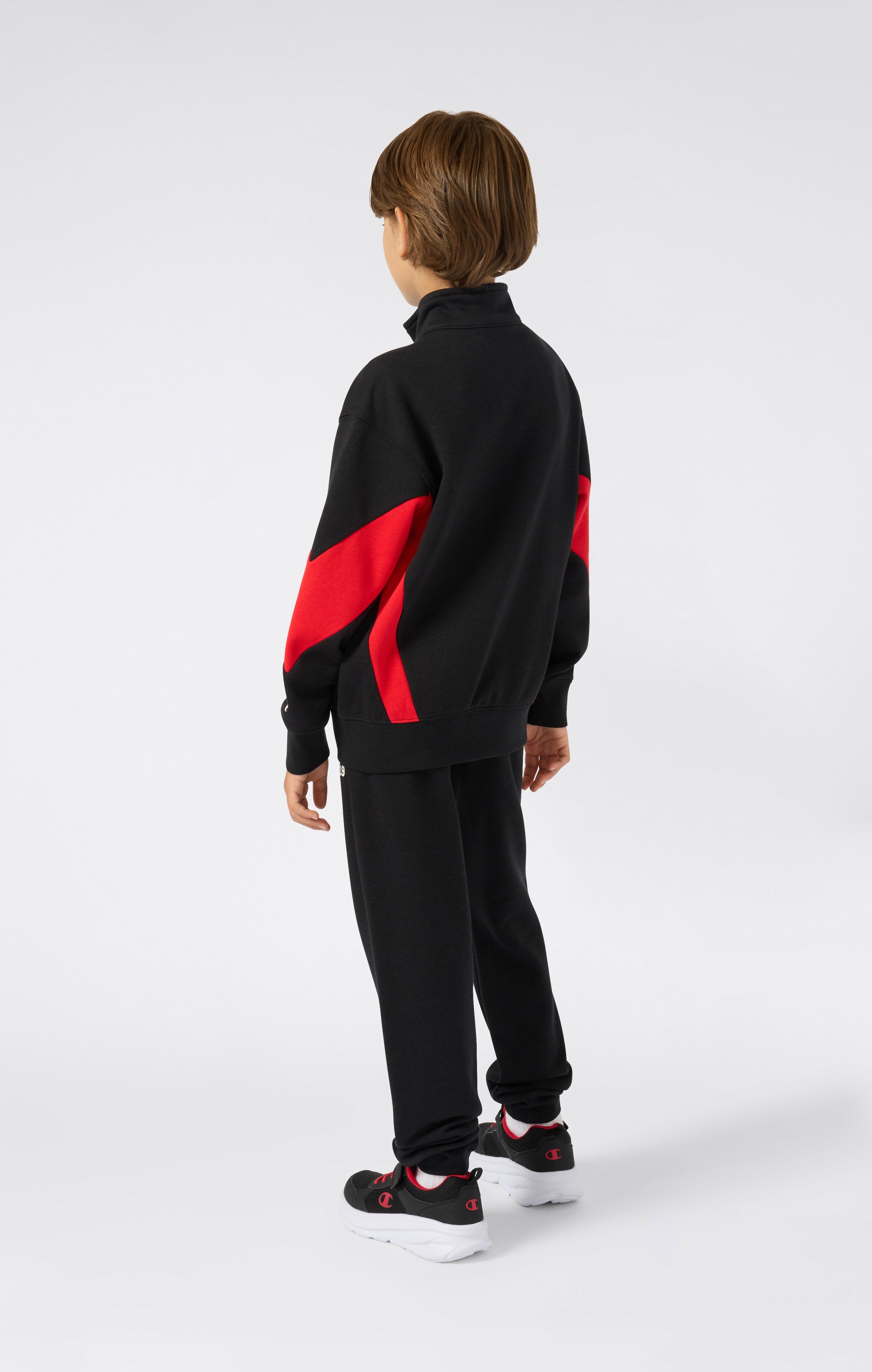 Boys’ Fleece Sweatsuit with Color Block Inserts