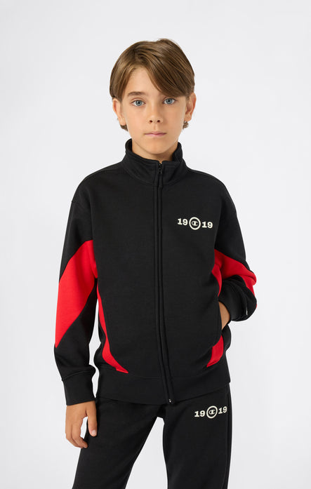 Boys’ Fleece Sweatsuit with Color Block Inserts