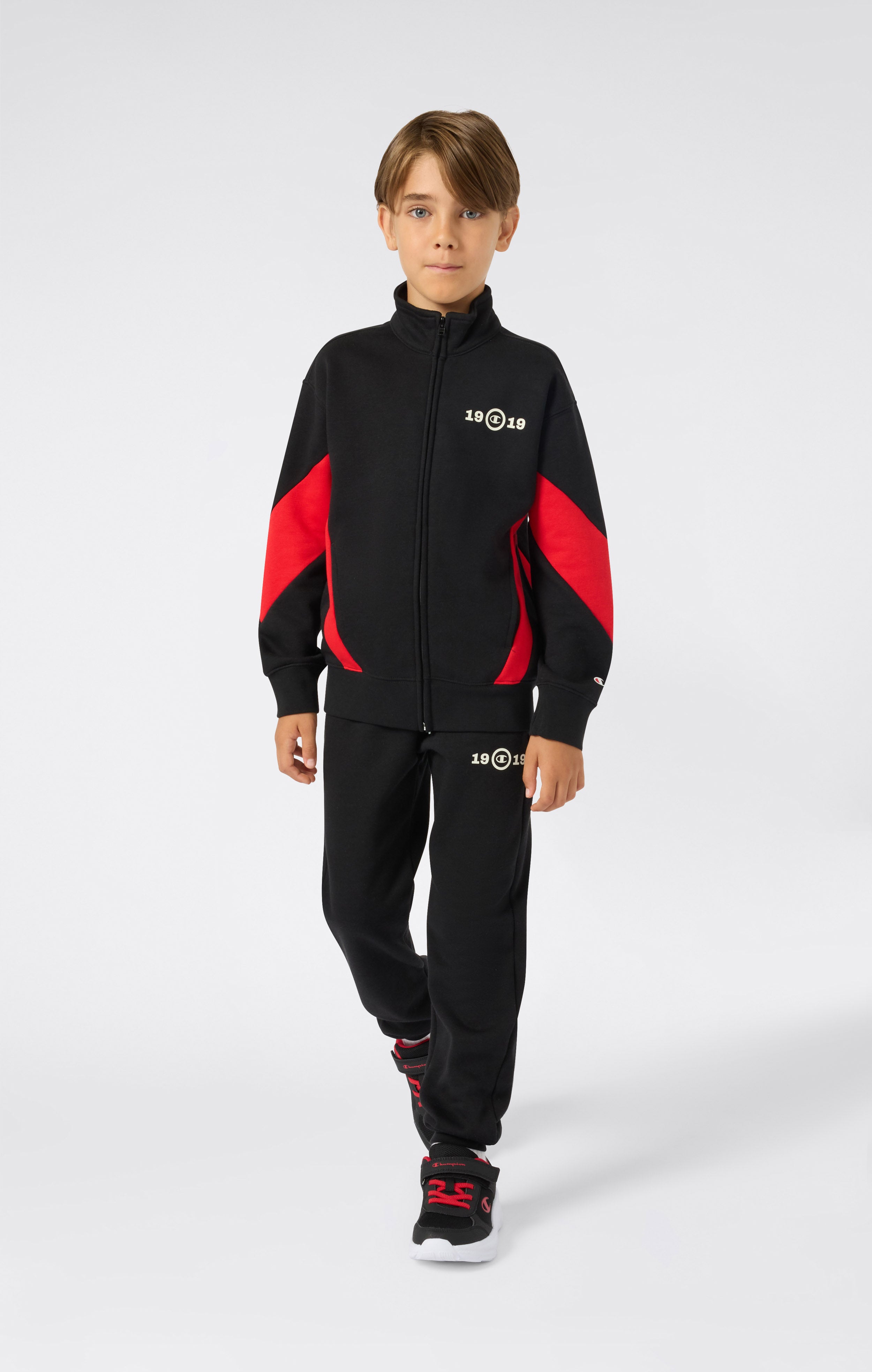 Boys’ Fleece Sweatsuit with Color Block Inserts