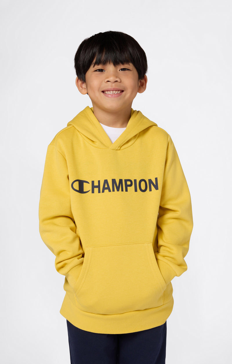 Sweat À Capuche Avec Graphisme Garçon Avec Intérieur Gratté Jaune