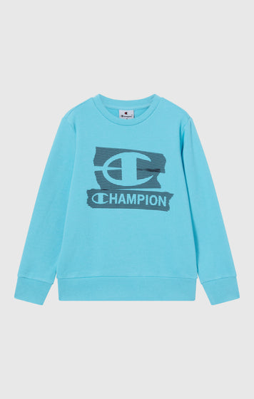 Rundhals-Sweatshirt Mit Grafik Für Jungen Mit Angerautem Innenmaterial