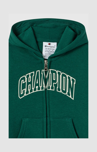 Baby Full Zip Fleece Hooded Sweatsuit with Big Logo