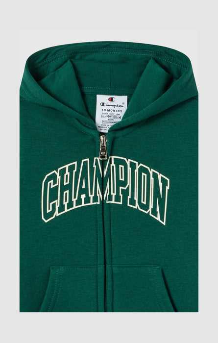 Baby Full Zip Fleece Hooded Sweatsuit with Big Logo