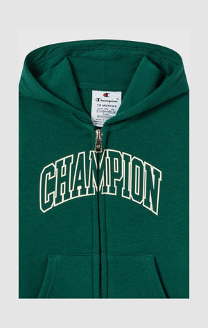 Baby Full Zip Fleece Hooded Sweatsuit with Big Logo