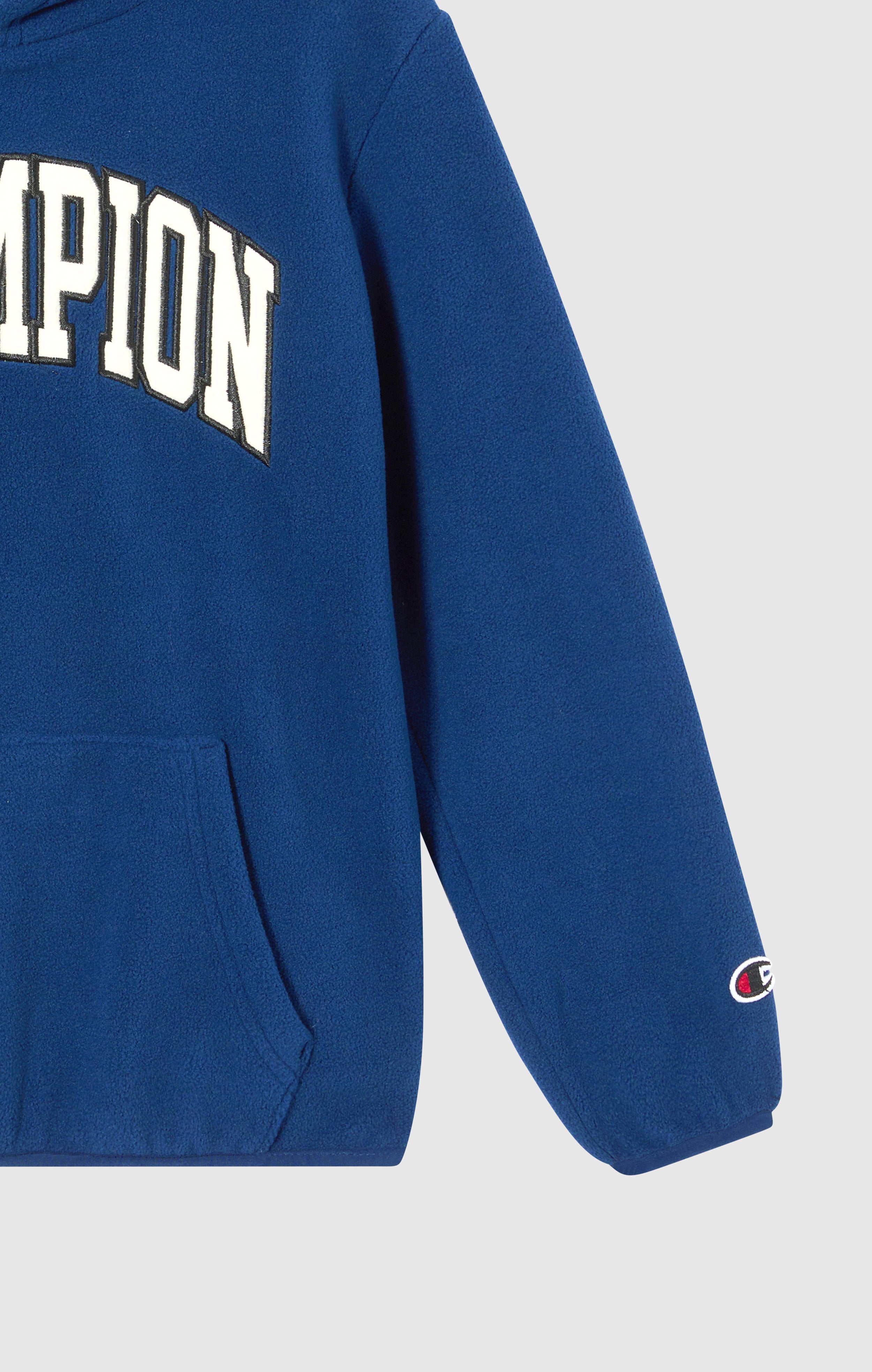 Felpa con Cappuccio in Polar Fleece da Bambino con Logo Script