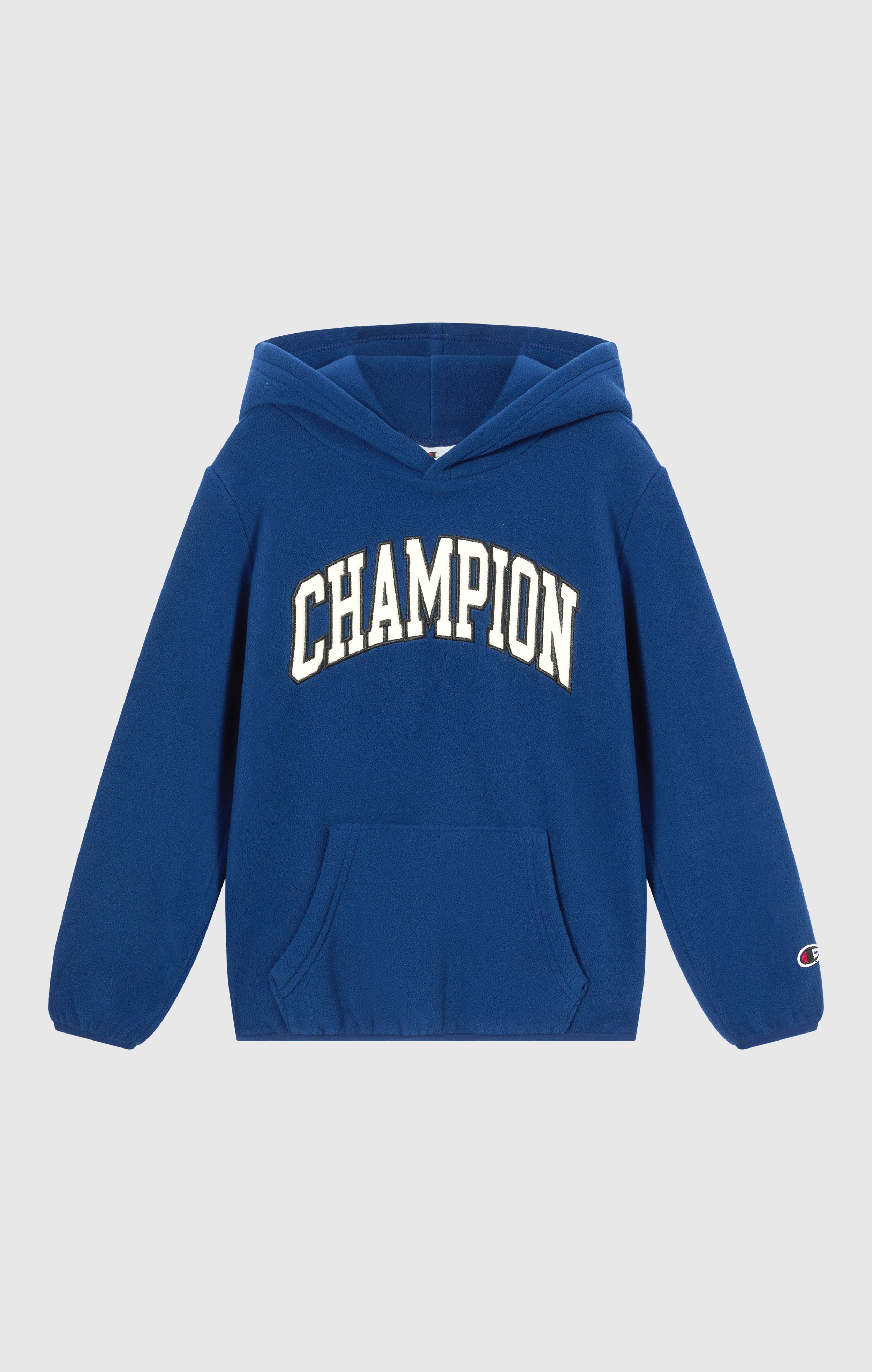 Felpa con Cappuccio in Polar Fleece da Bambino con Logo Script