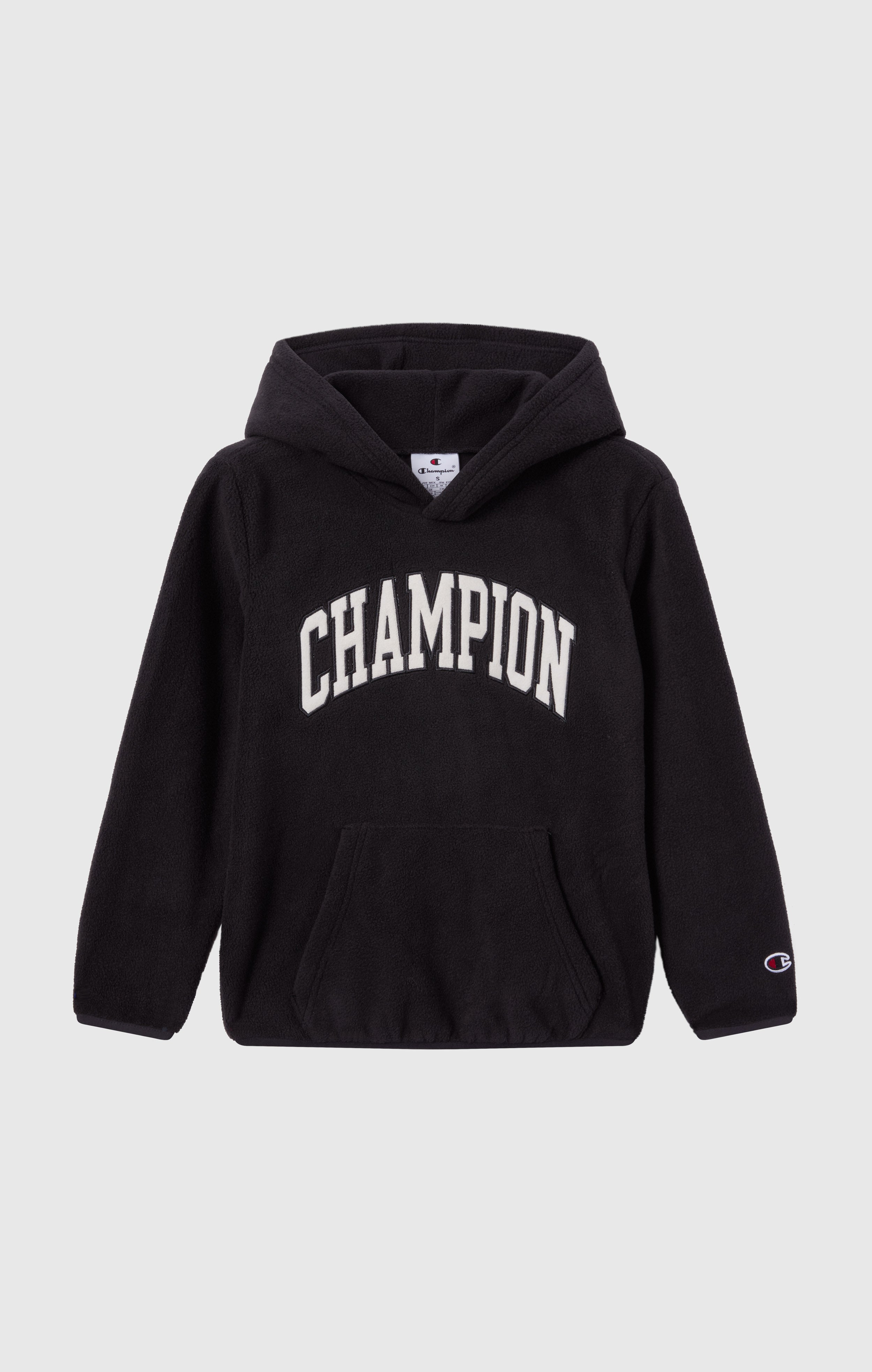 Felpa con Cappuccio in Polar Fleece da Bambino con Logo Script