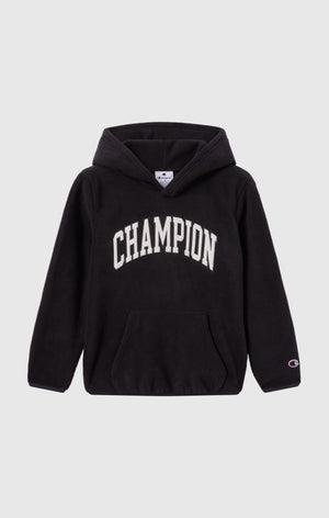 Felpa con Cappuccio in Polar Fleece da Bambino con Logo Script