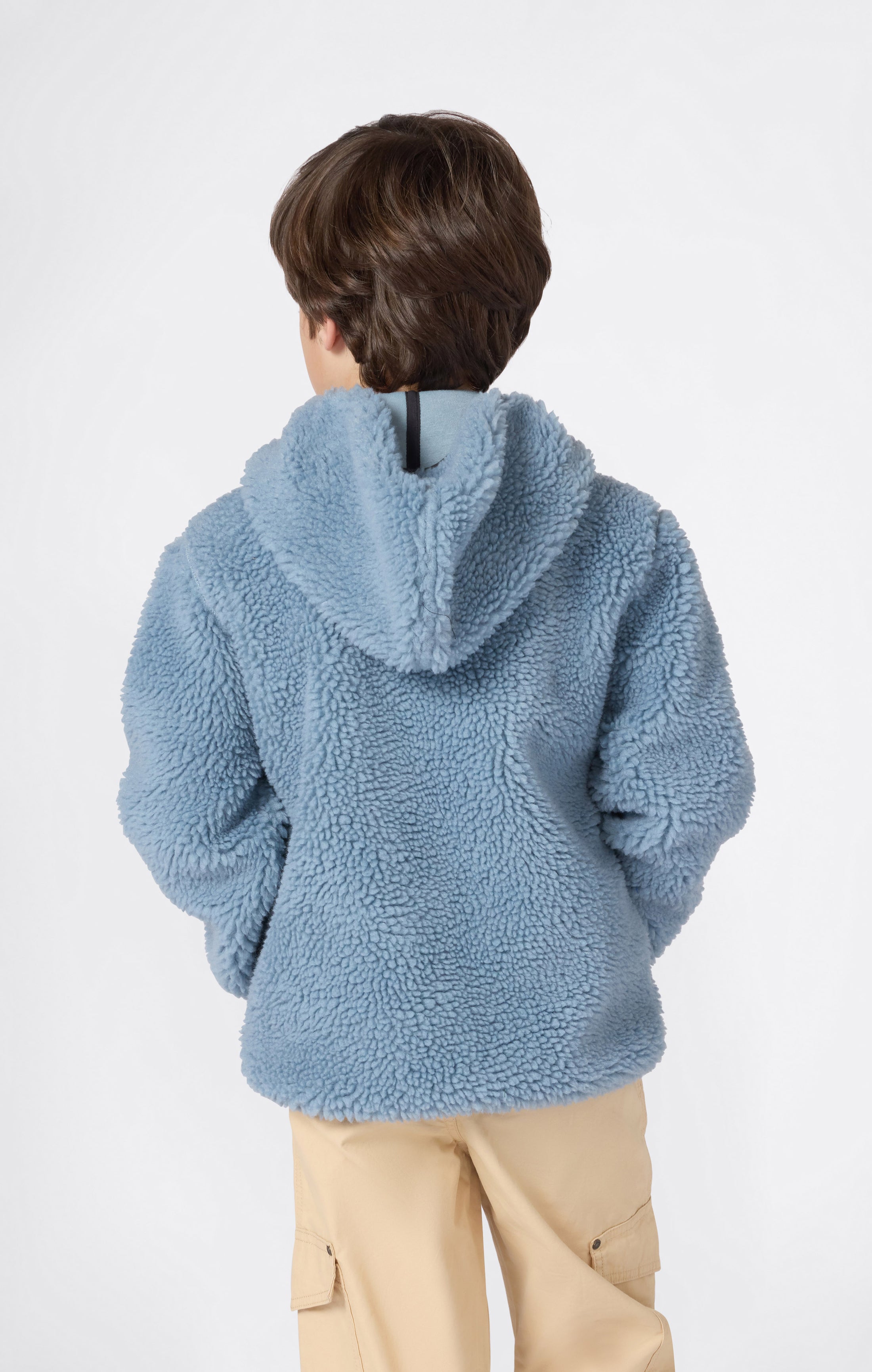 Sweat à capuche zippé intégral en Polar Teddy pour Enfant