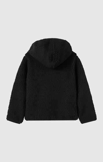 Kinder-Polar-Teddy-Kapuzenjacke mit durchgehendem Reißverschluss