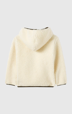 Top Polar Teddy con Cappuccio e Zip Intera da Bambino