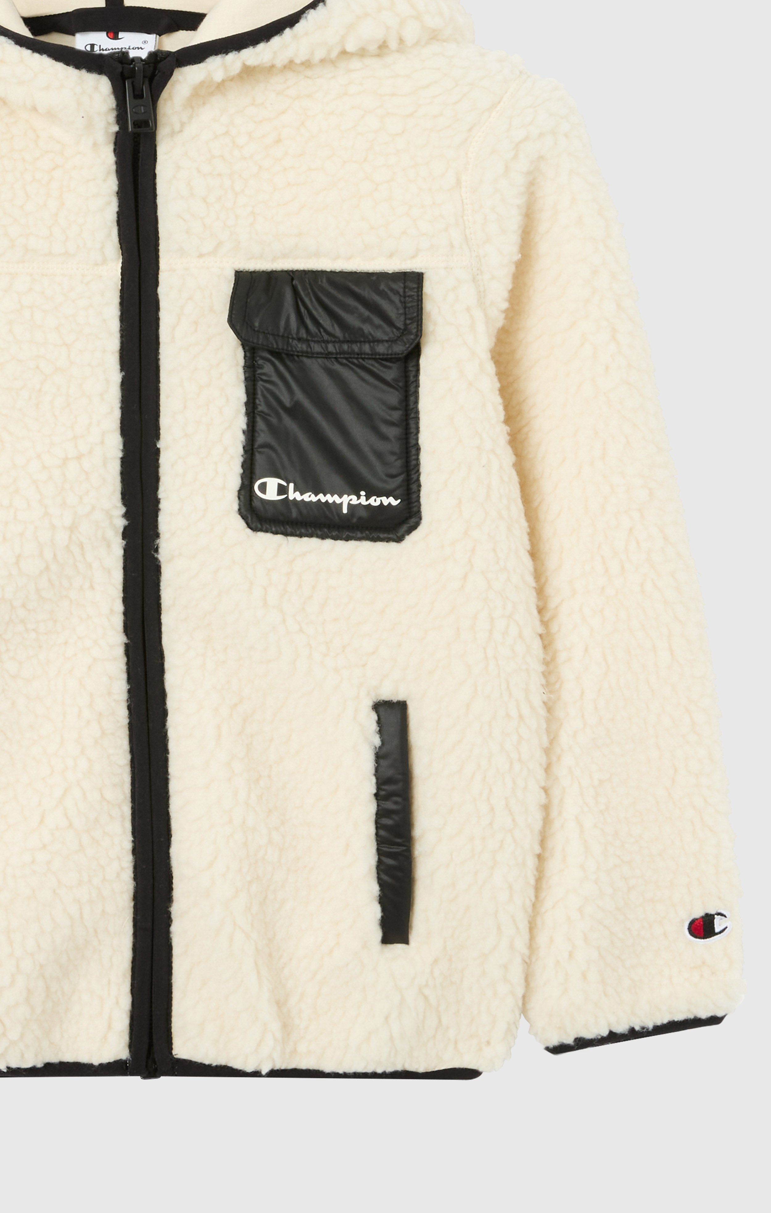 Top Polar Teddy con Cappuccio e Zip Intera da Bambino