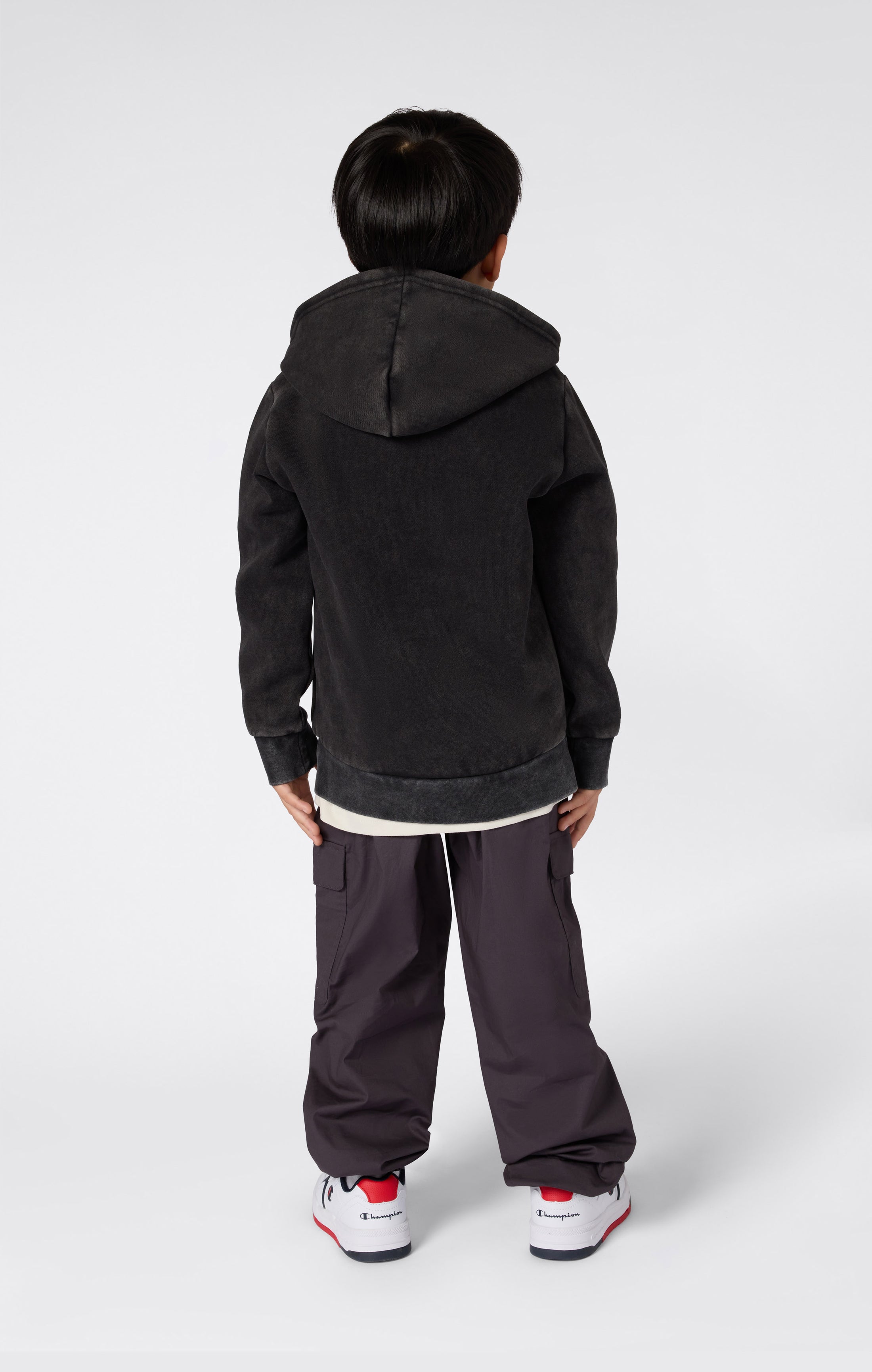 Kapuzenpullover Mit Washed-Look Und Angerautem Innenmaterial Icons Jungen