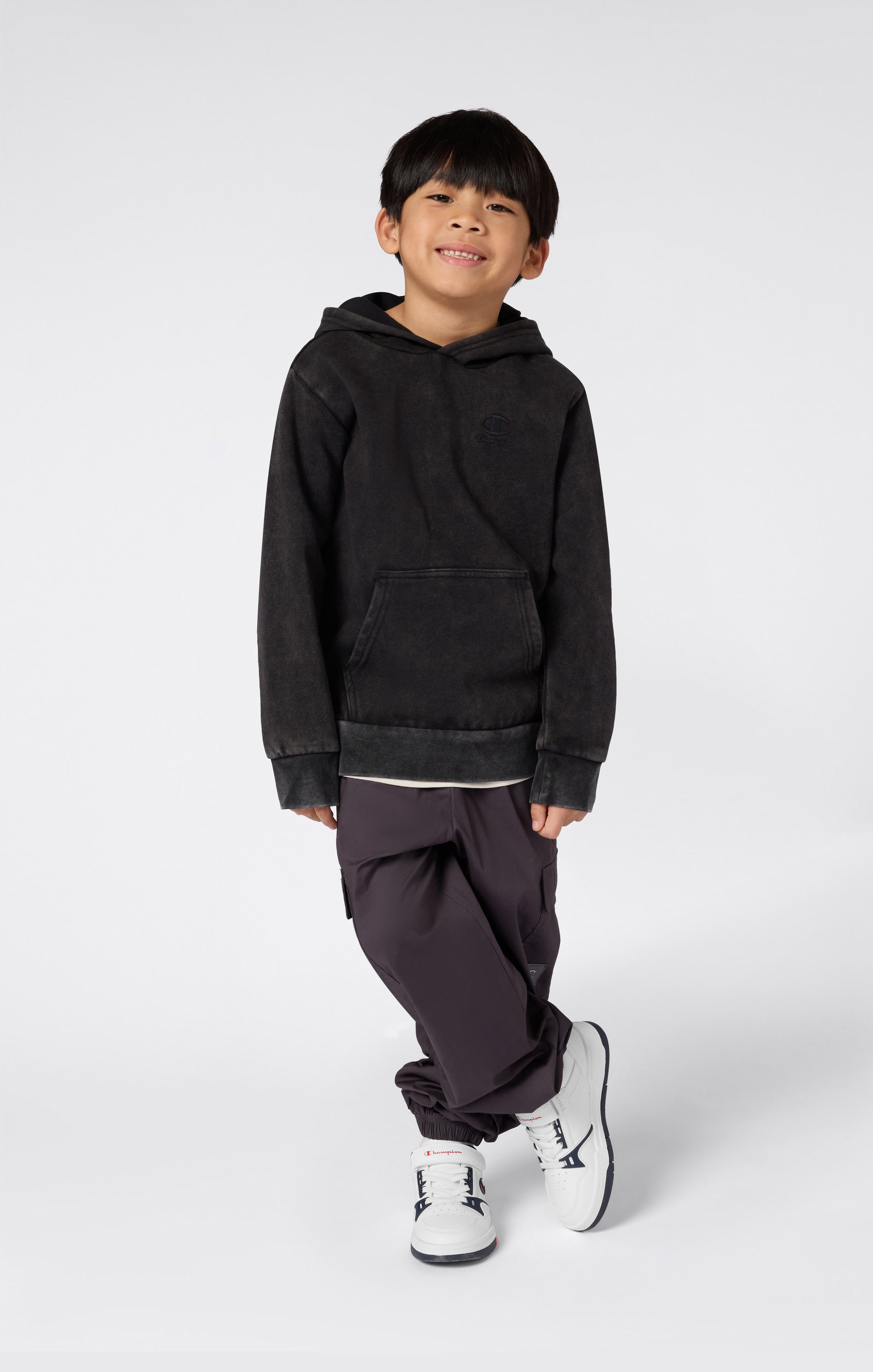 Kapuzenpullover Mit Washed-Look Und Angerautem Innenmaterial Icons Jungen