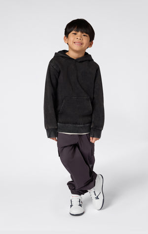 Kapuzenpullover Mit Washed-Look Und Angerautem Innenmaterial Icons Jungen