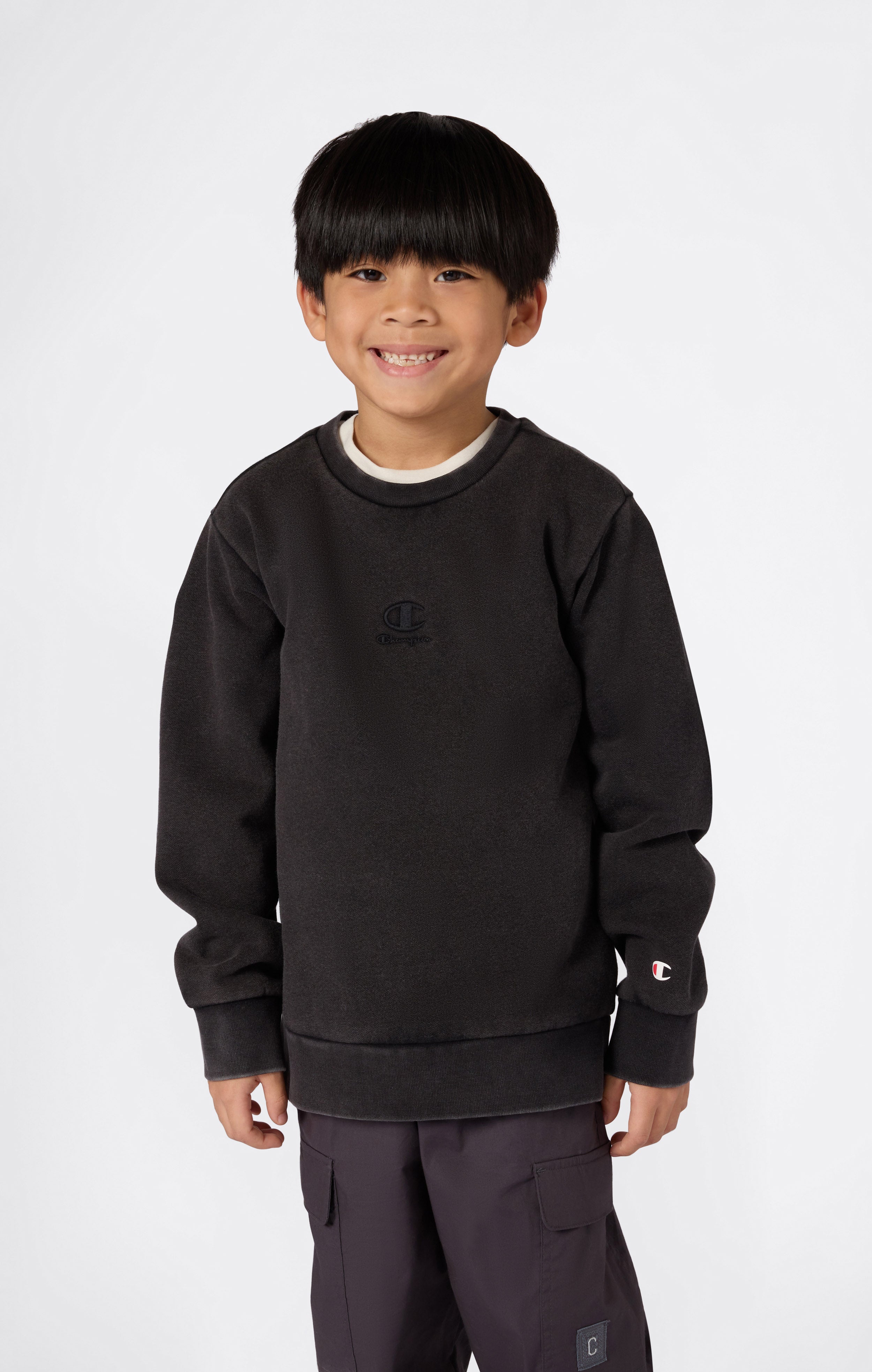 Boys’ Washed Fleece Crewneck Sweatshirt Icons