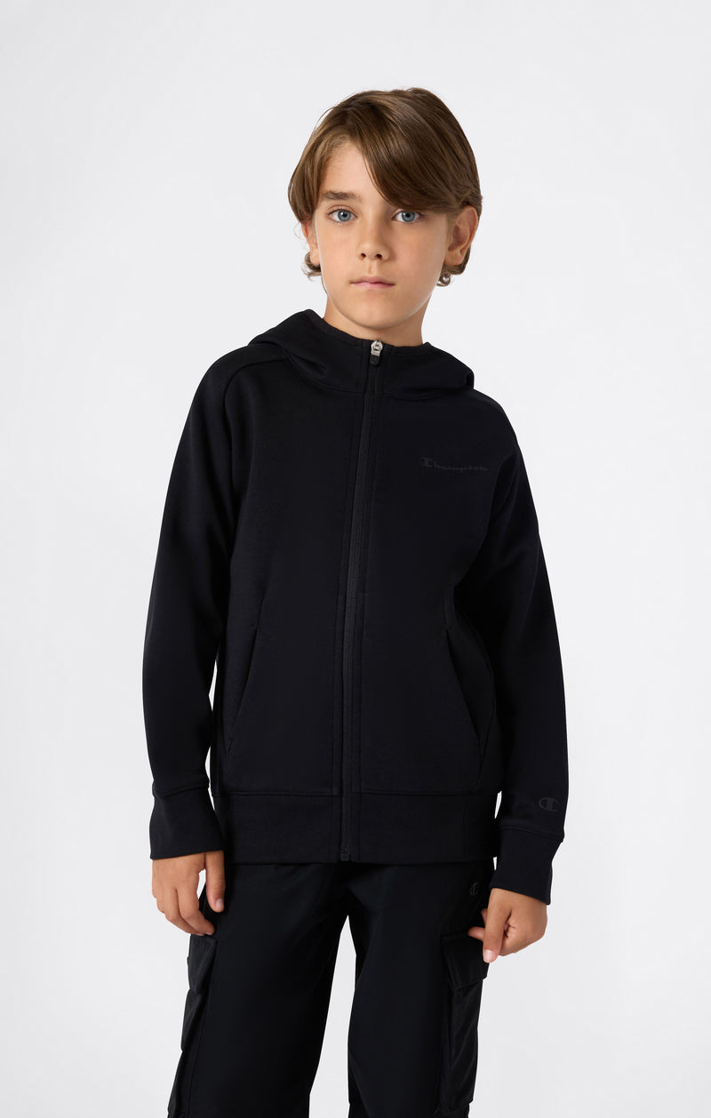 Felpa Con Cappuccio E Zip Intera In X Pro Interlock Bambino C-Tech