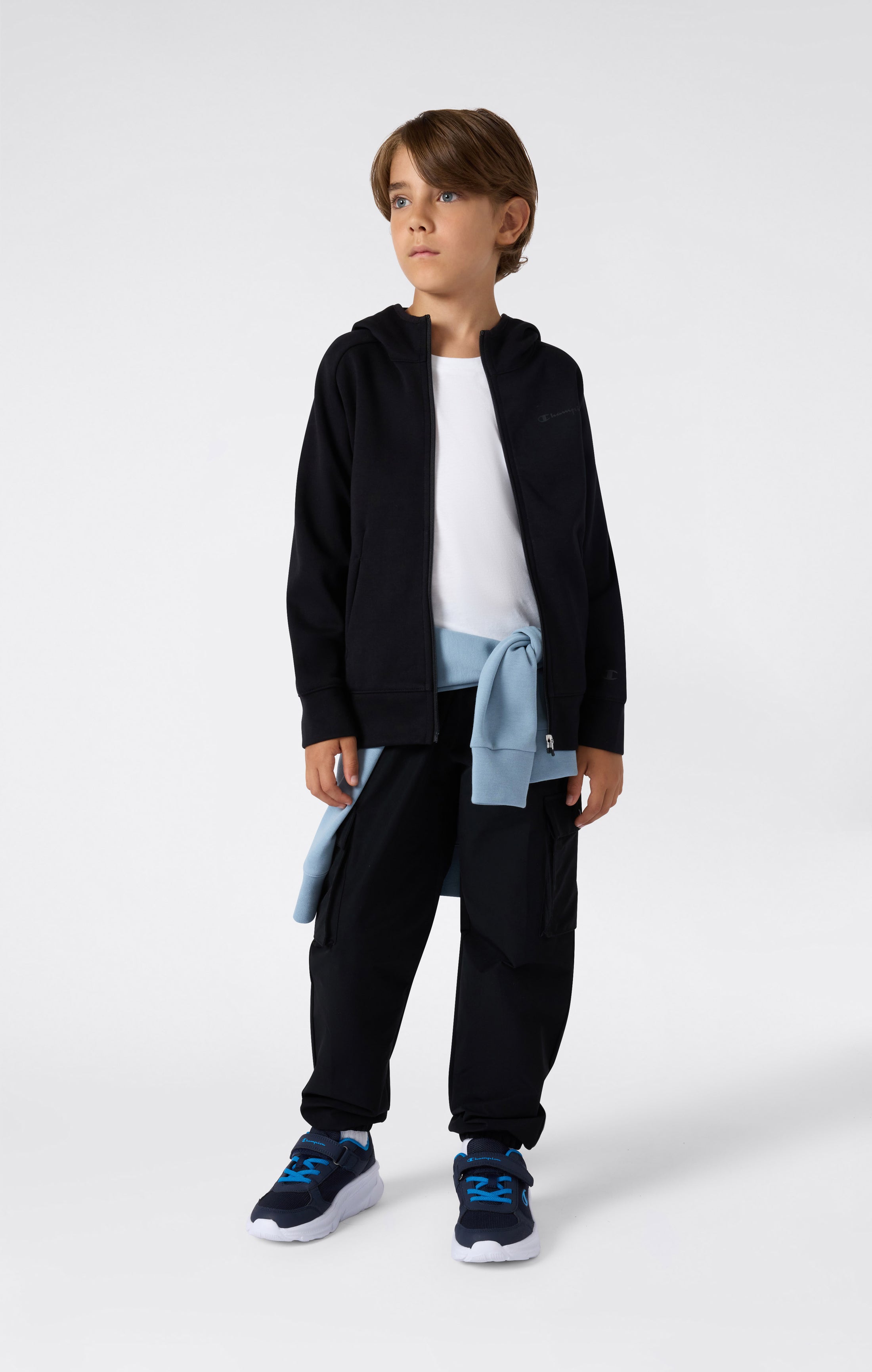 Felpa Con Cappuccio E Zip Intera In X Pro Interlock Bambino C-Tech