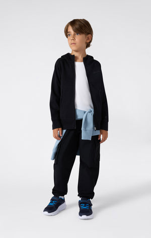 Felpa Con Cappuccio E Zip Intera In X Pro Interlock Bambino C-Tech