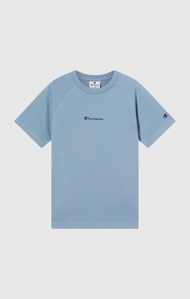 Boys' Crewneck T-Shirt Light Cotton Jersey C-Tech Light Blue c