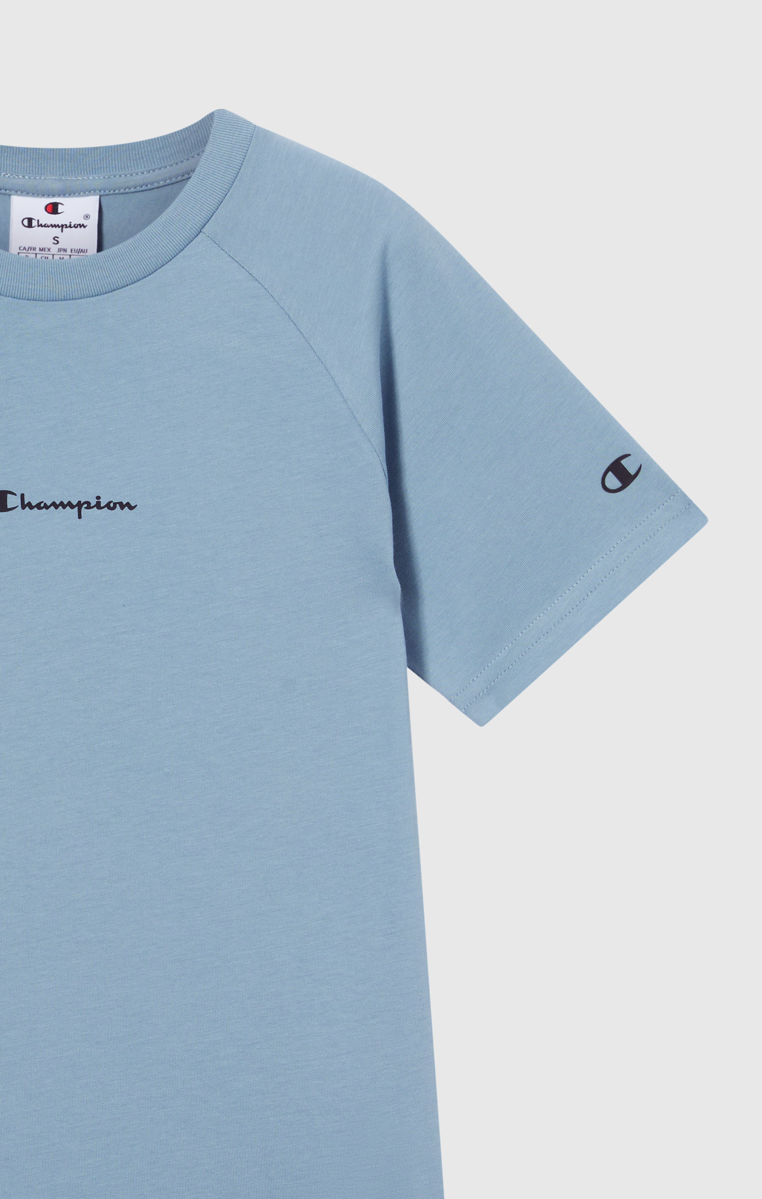 T-shirt Girocollo In Jersey Di Cotone Leggero Bambino C-Tech