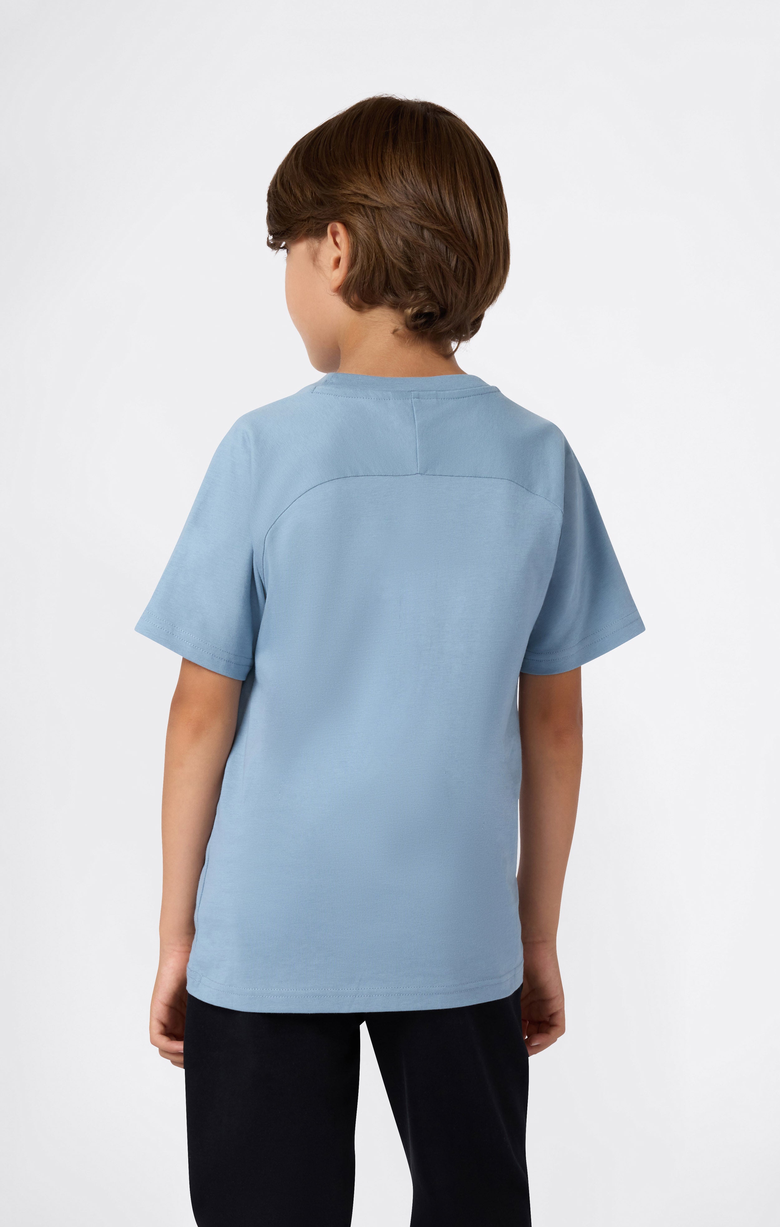 T-shirt Girocollo In Jersey Di Cotone Leggero Bambino C-Tech