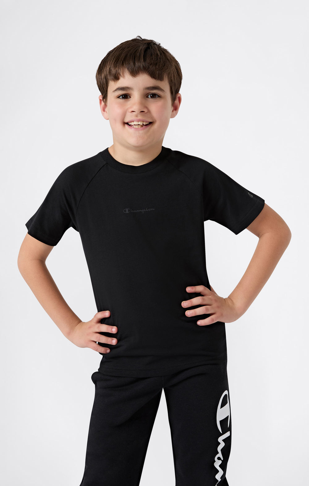 T-shirt Girocollo In Jersey Di Cotone Leggero Bambino C-Tech