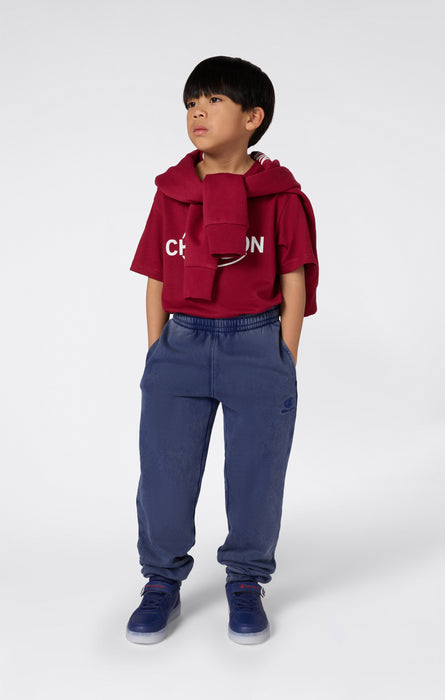 Joggers Con Polsini A Costine Interno Felpato Effetto Slavato Icons Da Bambino