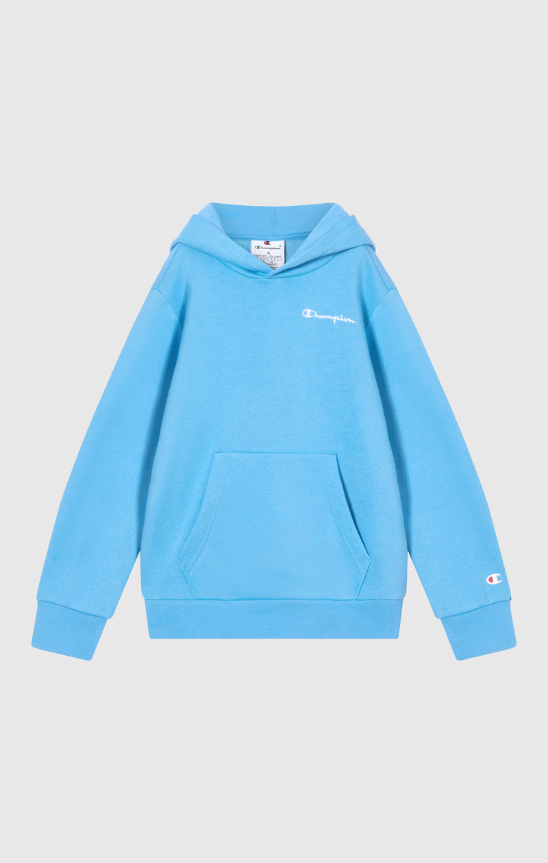 Boys' Fleece Hoodie with Small Embroidered Logo Icons Light Blue