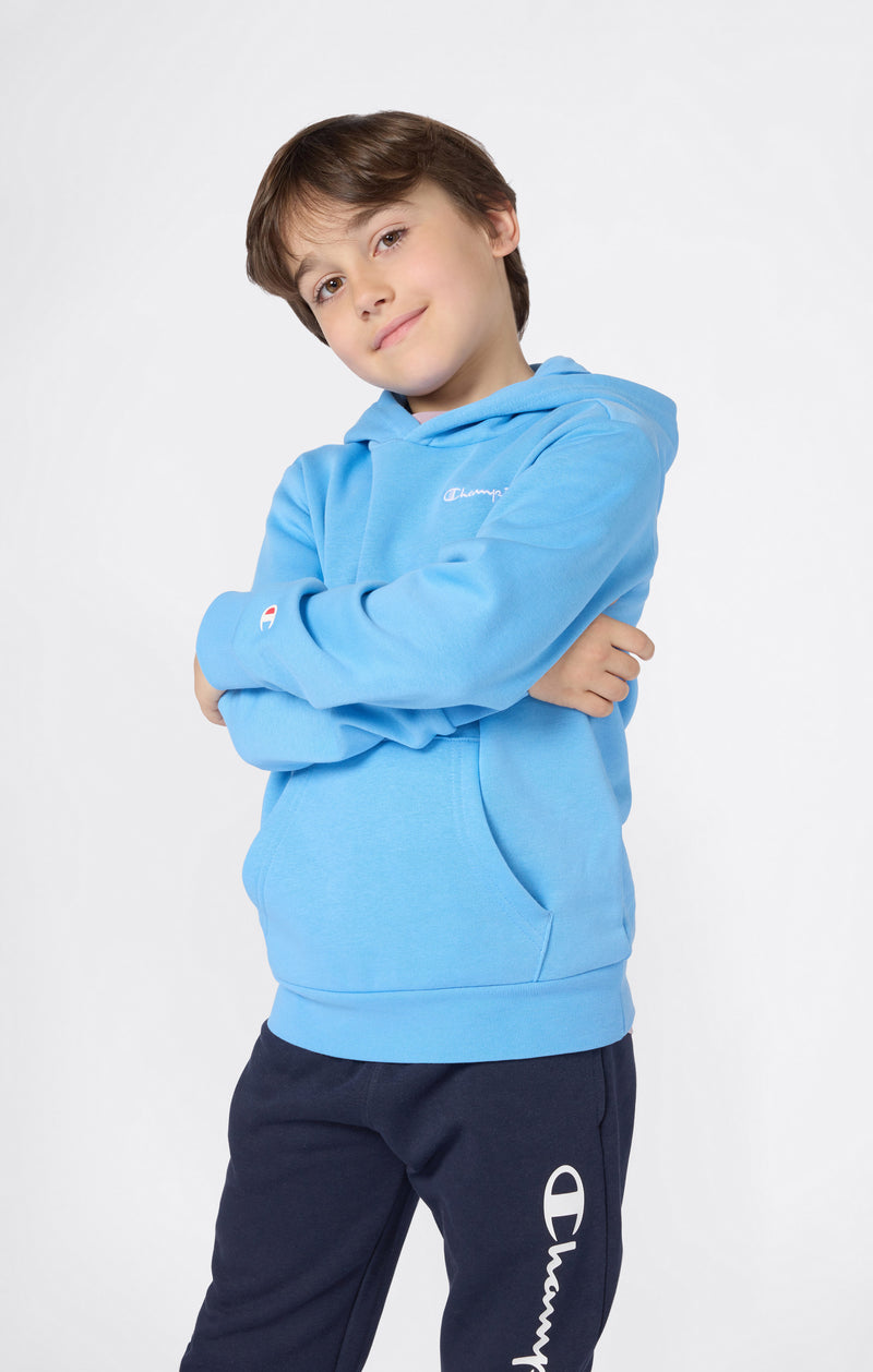 Boys’ Fleece Hoodie with Small Embroidered Logo Icons