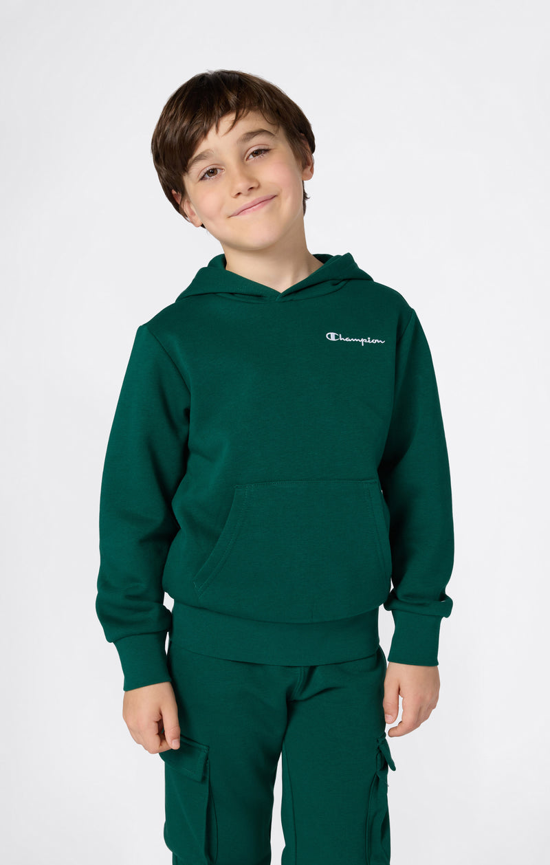 Boys’ Fleece Hoodie with Small Embroidered Logo Icons