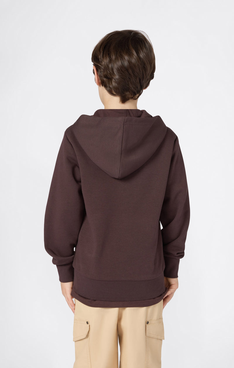 Kapuzenpullover Mit Angerautem Innenmaterial Und Kleinem Gesticktem Logo Icons Jungen
