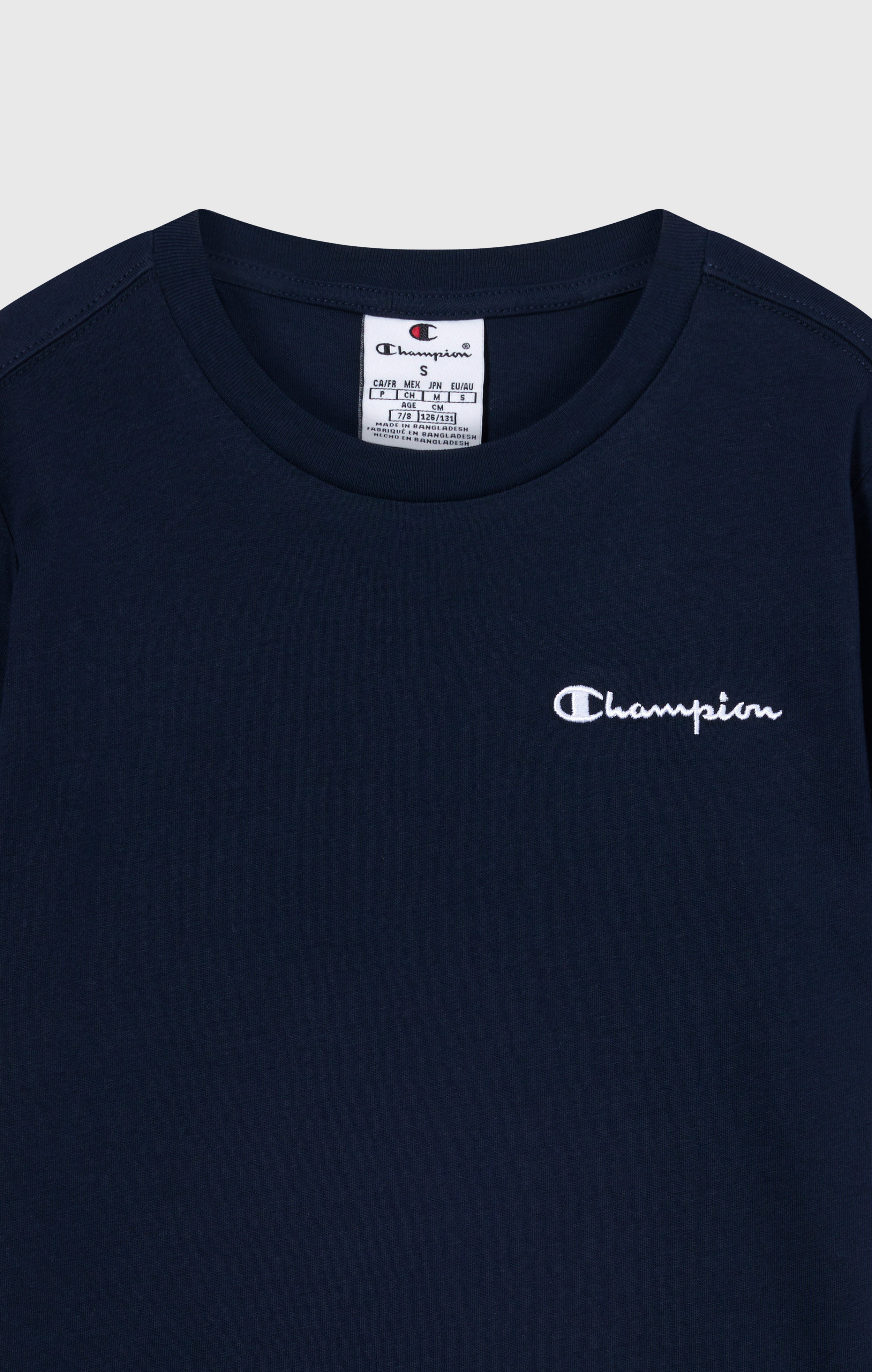 T-shirt Girocollo Bambino Con Piccolo Logo Script Ricamato Icons