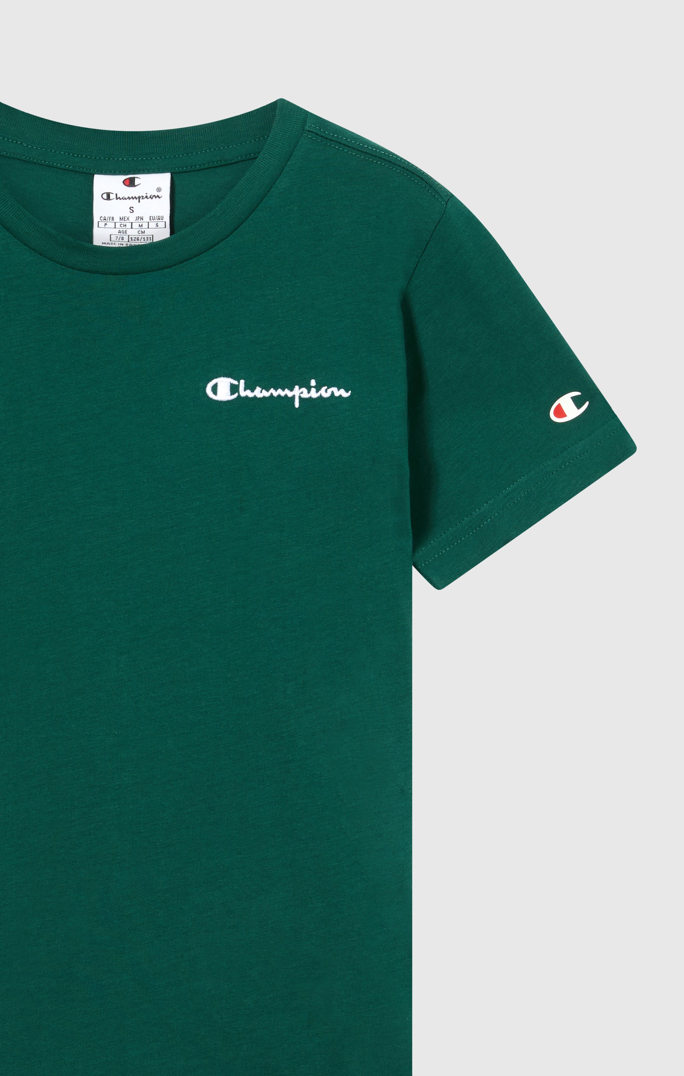 T-shirt Girocollo Bambino Con Piccolo Logo Script Ricamato Icons