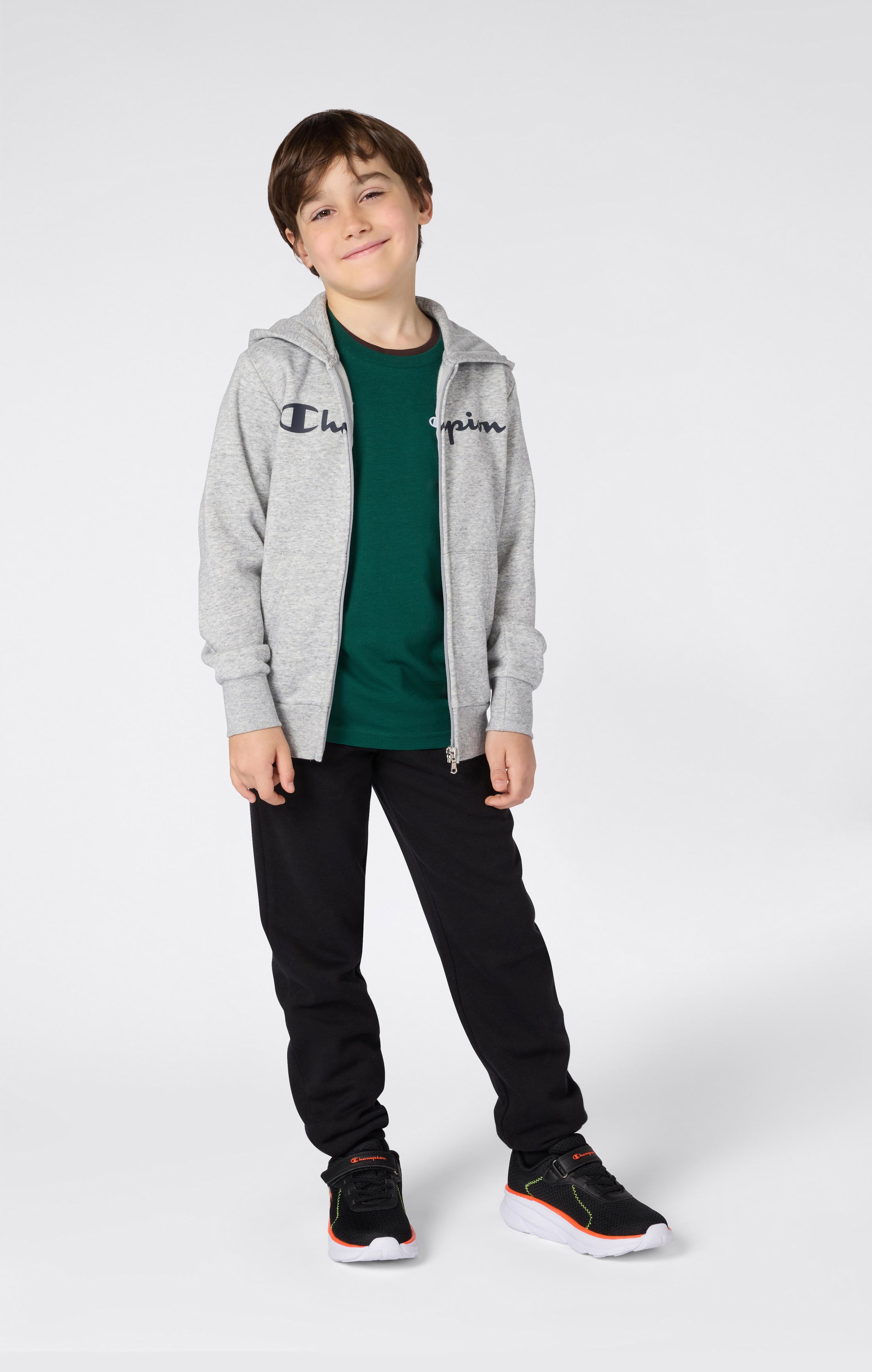 T-shirt Girocollo Bambino Con Piccolo Logo Script Ricamato Icons