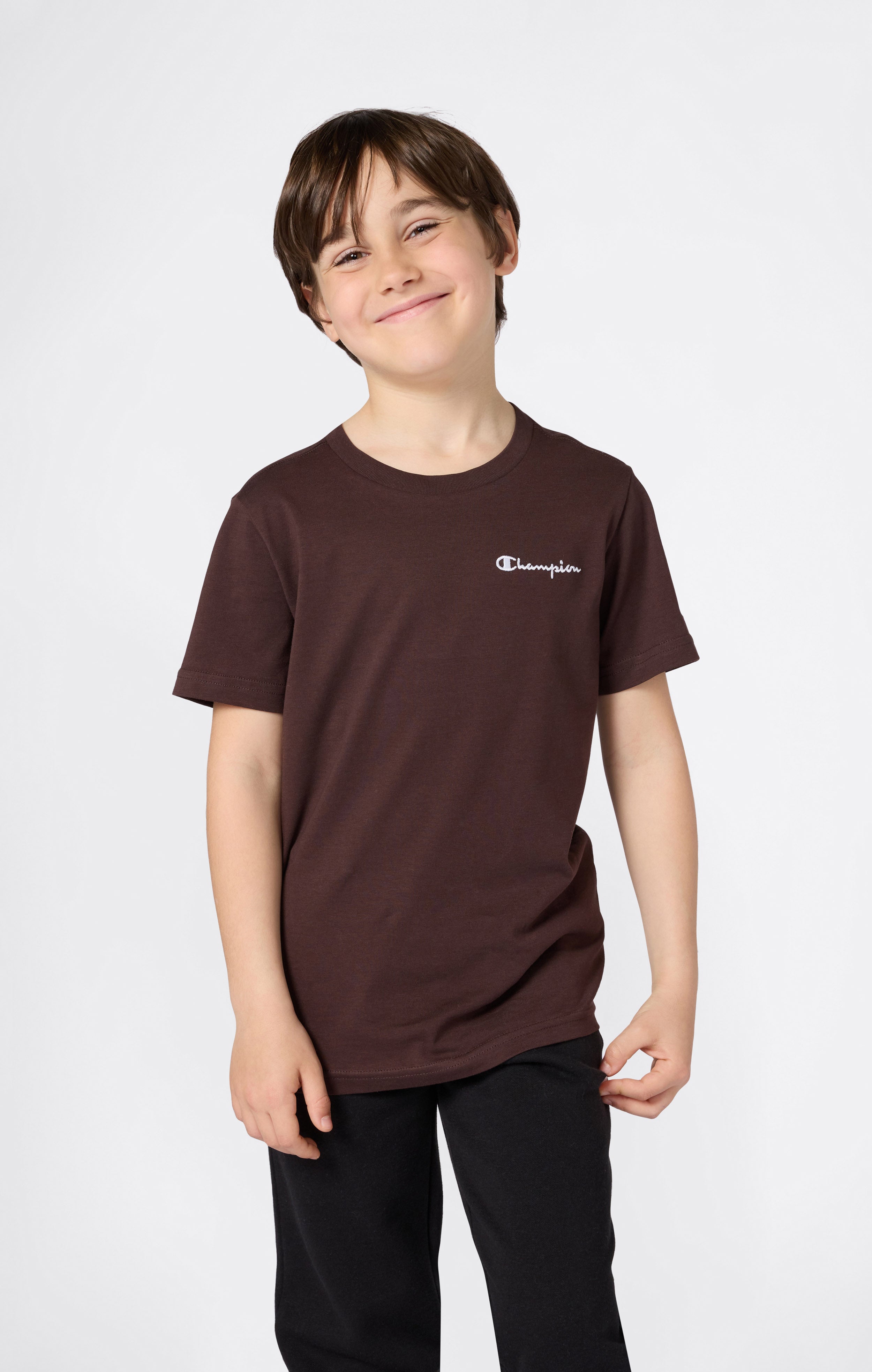 Jungen Rundhals T-Shirt Mit Kleinem Gesticktem Script-Logo Icons