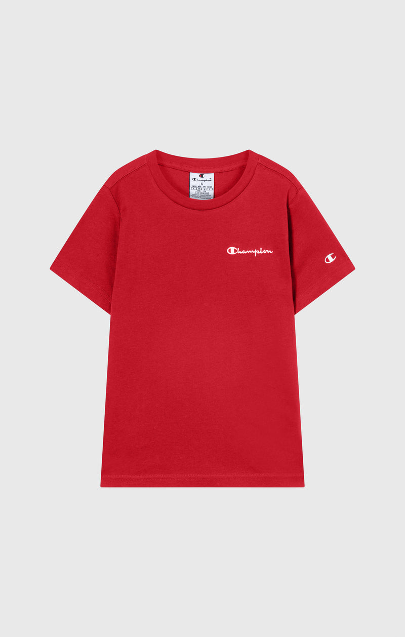 T-shirt Garçons Col Rond Avec Petit Logo Script Brodé Icons